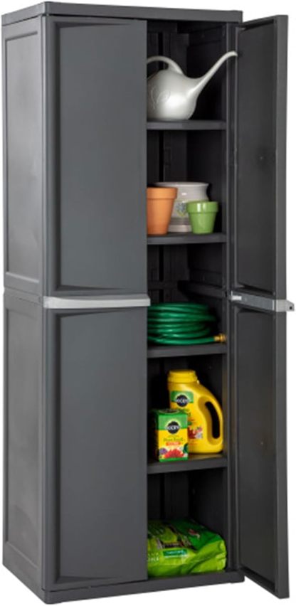 STERILITE 01423 V01 4 estantes Gabinete Plano, Gris, 1-Pack
