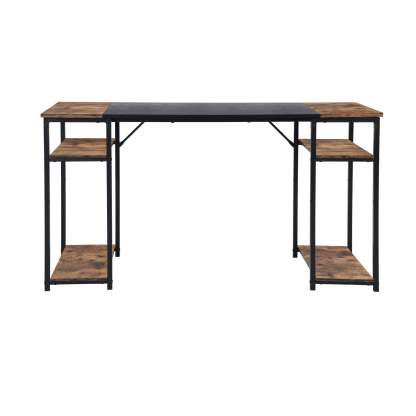 Escritorio Grande 140cm Color Madera con Negro,con Bolsa de Almacenamiento