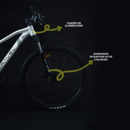 GRAVEL Bicicleta de Montaña Barel | Bicicleta R29 - Cuadro Aluminio 15 kg | Transmisión Cues 18V | Frenos Hidráulicos y Llantas Kenda