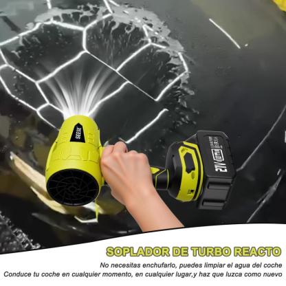 SEESE Soplador Turbo inalámbrico – Soplador de hojas con motor de cobre puro, secado de coche, nieve y limpieza del hogar y jardín