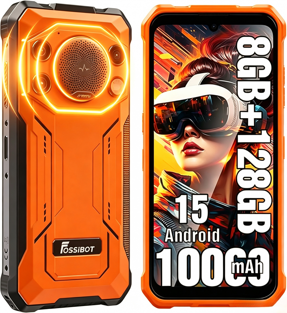🔥 ¡El FOSSIBOT F110L con Android 15 y altavoz de 128 dB está rompiéndola! 📱💥