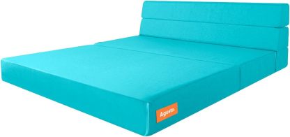 AGUSTO Sofá Cama Matrimonial Multifunción Colchon Plegable Futon Chaise Sillon Puff (Gris Oxford)