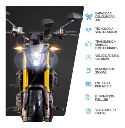Motocicleta Vento Hyper 310 Negro 2026 Negro