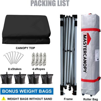 MASTERCANOPY - Tienda de campaña emergente Duradera con Bolsa Enrollable