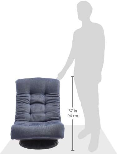 Amazon Basics - Silla giratoria de espuma con reposacabezas, ajustable, color gris