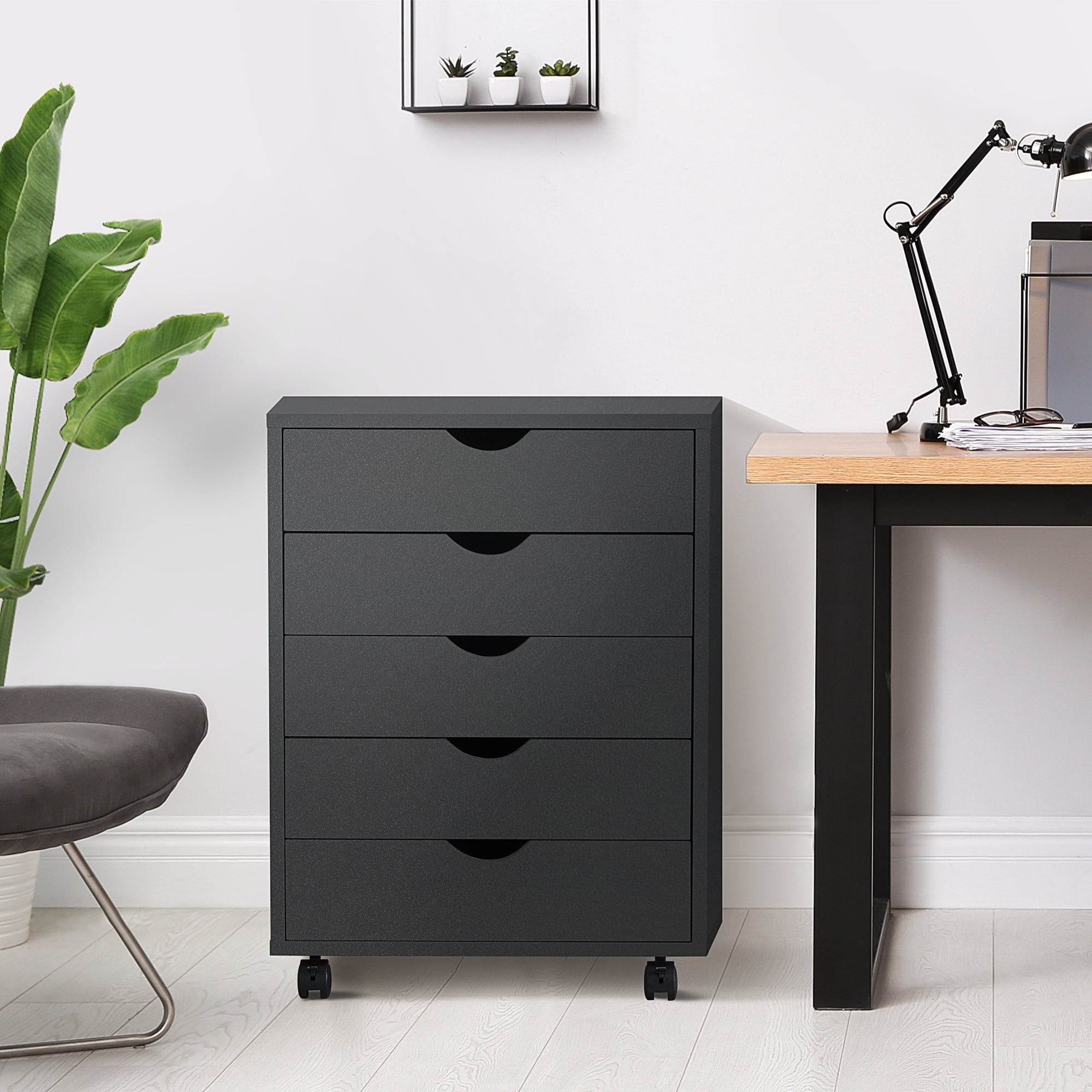 Cómoda EDX de 7 cajones: amplio armario de madera para organizar el dormitorio, el hogar y la oficina, color blanco