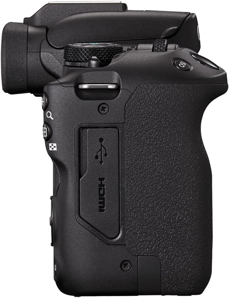 Canon EOS R50 Cámara de vlogging sin Espejo (Negro) con RF-S18-45mm F4.5-6.3 es Lente STM, 24.2 MP, Video 4K, detección y Seguimiento de Temas, Compacto, conexión de Smartphone, creador de Contenido