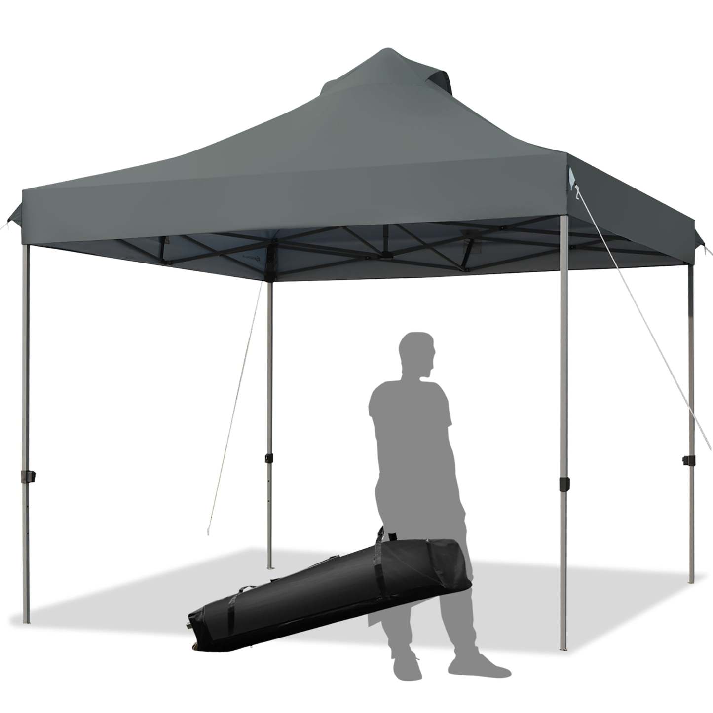Costway Toldo de 3 mx 3 m, toldo emergente,  toldo con bolso con ruedas, toldo plegable portátil, tienda de campaña con dosel impermeable 3 mx 3 m, gazebo para exteriores, toldo con ajustable altura