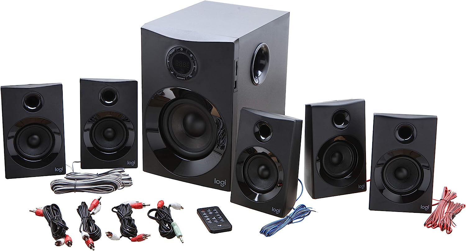 Logitech - Z607 - Sistema de audio 5.1 - Negro-----Cable de alimentación
