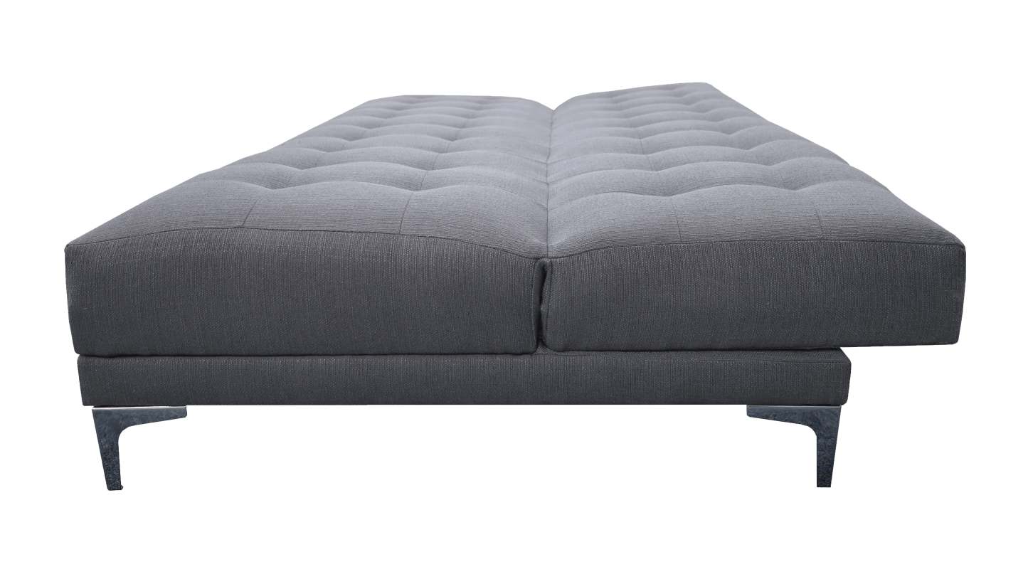 Sofa Cama Reclinable El Bazar Store Verso Gris plata, Futon Abotonado Matrimonial 3 posiciones, Sala