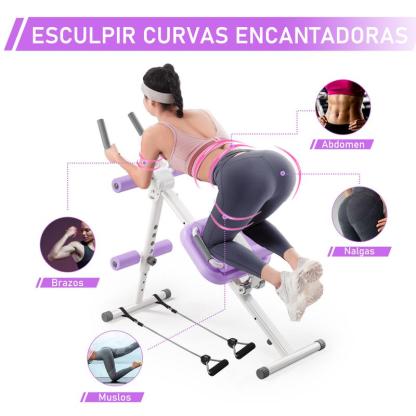 Banca Ejercicio Multifuncional Hogar Abdomen,Glúteos,Cintura, Tonificación y Quema de Grasa Máquina Casa para Tonificar Glúteos, Adelgazar Cintura y Ejercitar Piernas