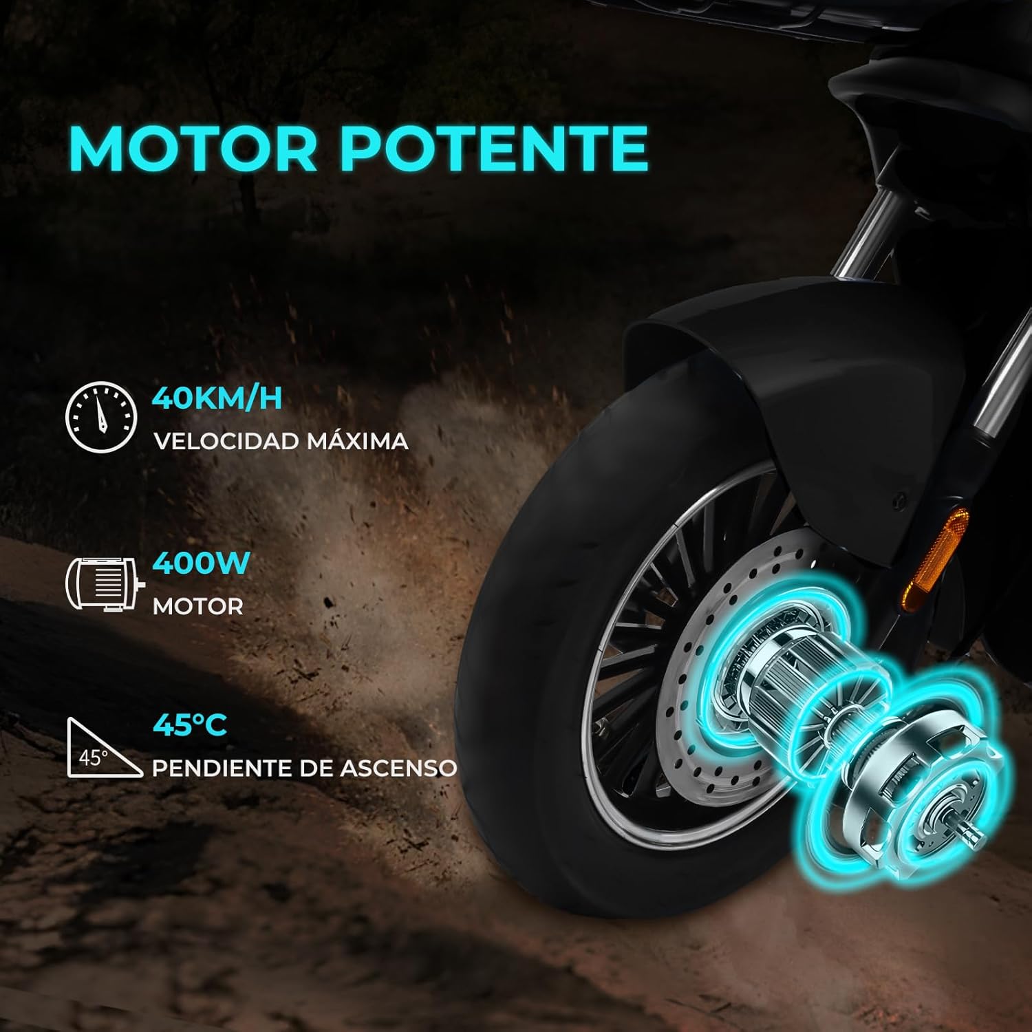 400W Bicicleta Eléctrica Potente, Bicicleta Electrica para Adultos de 40km/h, Rango de 60-70km Eike, Batería de Plomo de 48V/20Ah, Perfecto para Carreteras y Desplazamientos Diarios