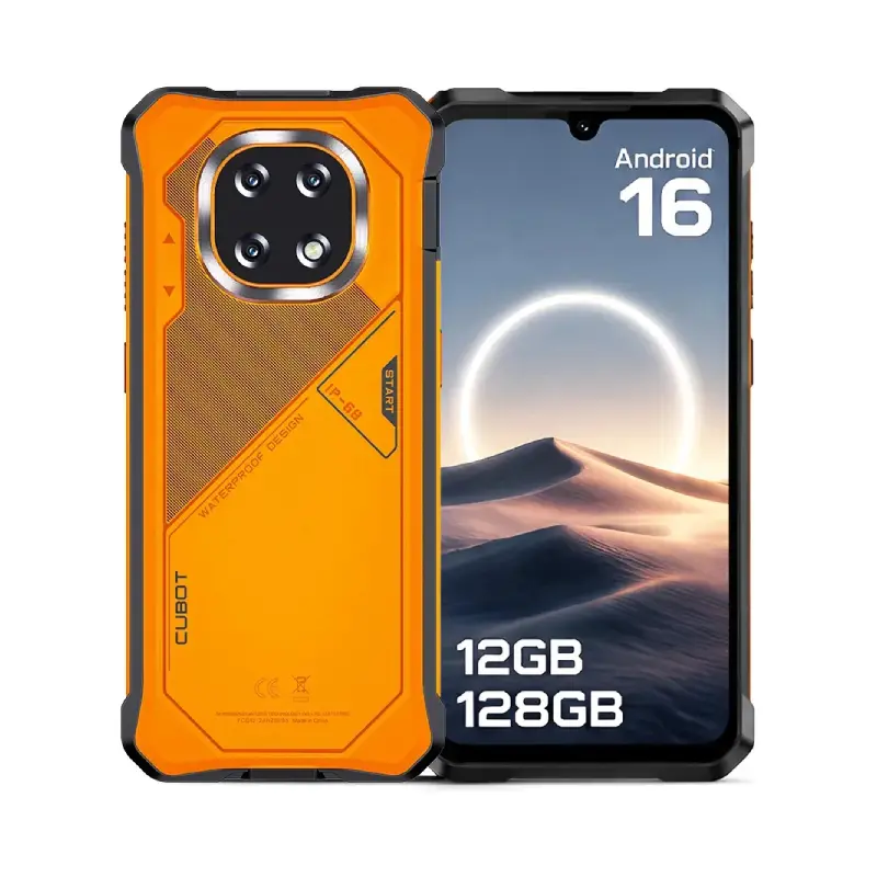 Celular Cubot Kingkong ES5 Robusto Dual Sim 128 Gb Amarillo 6 Gb Ram (ampliable Hasta 12 Gb) 7000mah Android 16 A