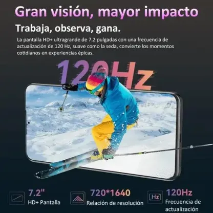 Cubot Note 60 Dual SIM 128 GB Azul 16 GB (6 GB + 10 GB ampliados) RAM Android 15 Pantalla 7,2" 120 Hz Batería 7000 mAh Cámara Triple 48 MP Protección IP65 A