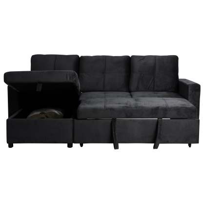 SOFÁ CAMA CON ALMACENAMIENTO TRIBECA GRIS CLARO