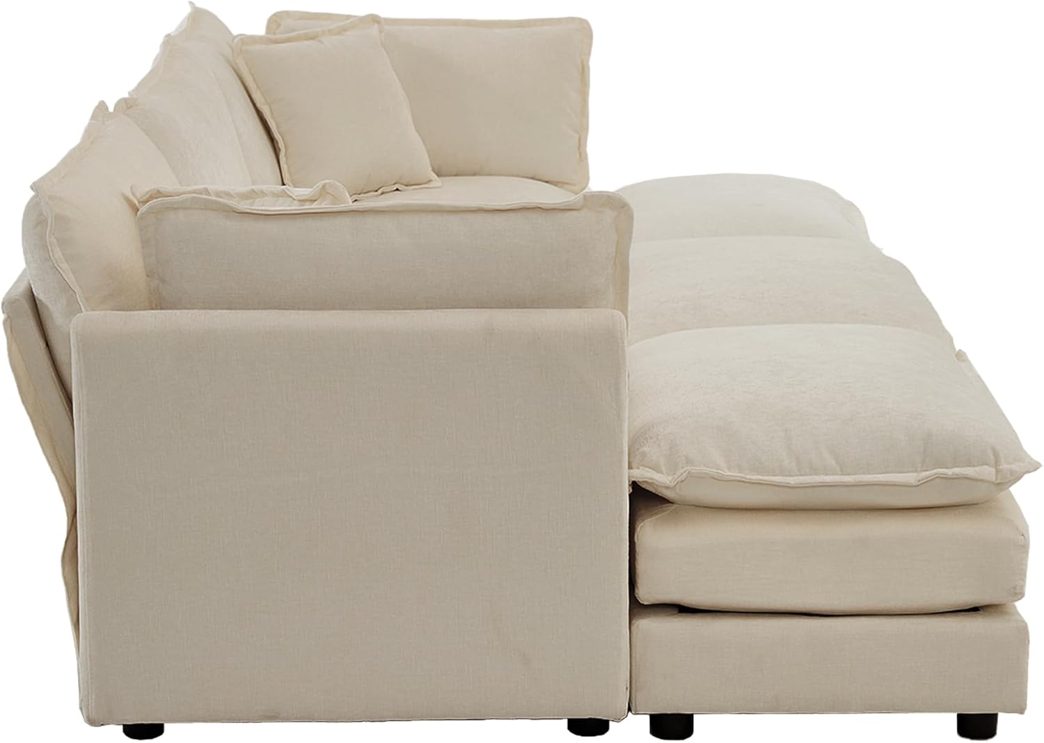 Neylory - Sofá de dos plazas con 2 almohadas para sala de estar, recámara, departamento, 2 plazas de felpilla para asiento profundo