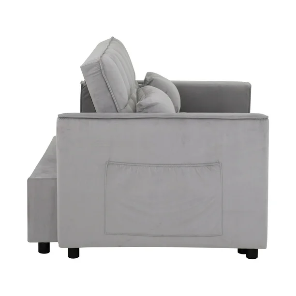 SOFÁ CAMA ASLAN GRIS CLARO.