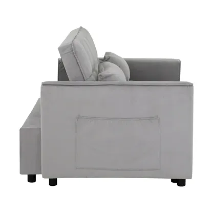 SOFÁ CAMA ASLAN GRIS CLARO.