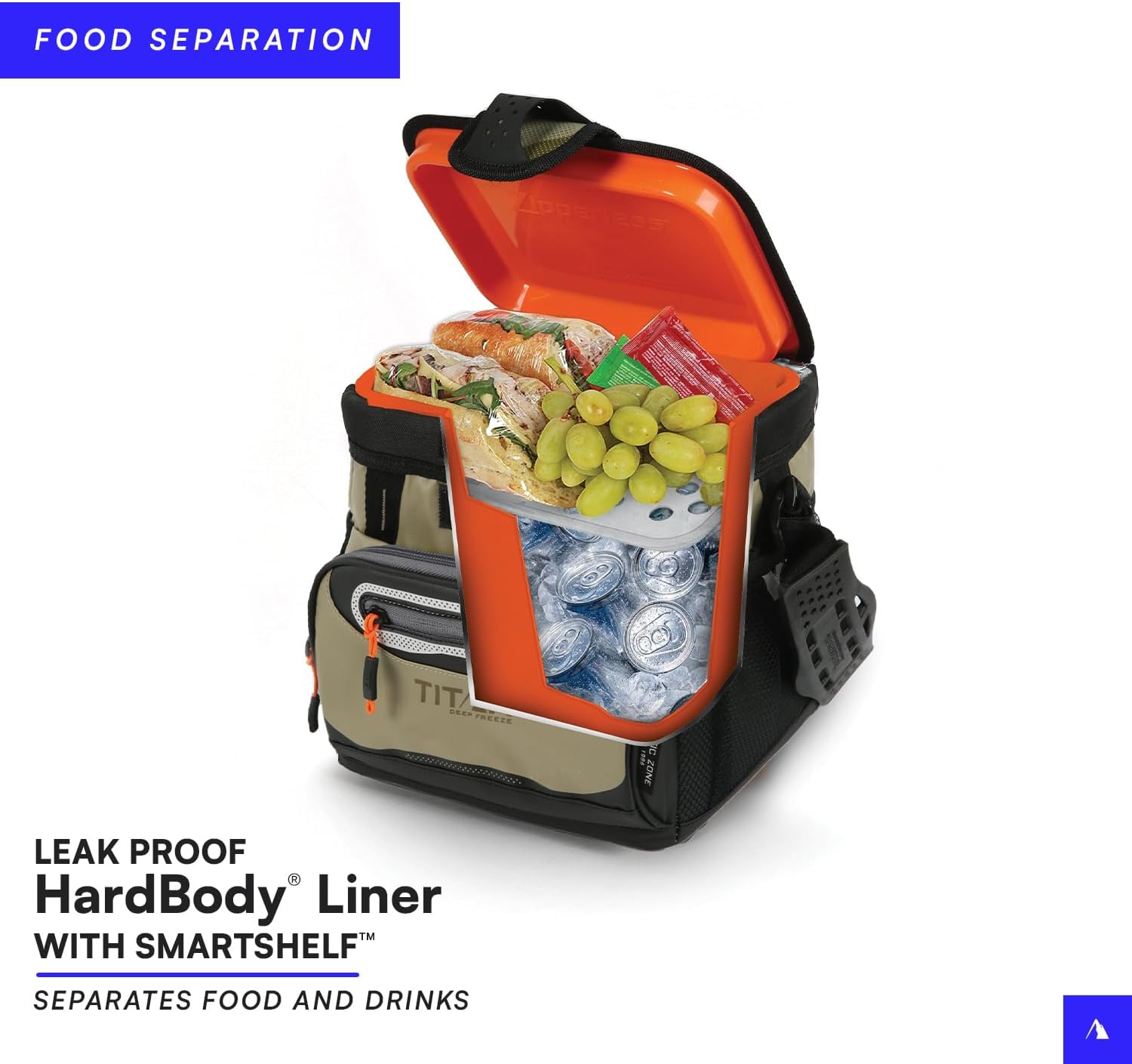 Congelador Arctic Zone Titan, 48 latas, congelador rígido sin cremallera, congelador verde musgo con aislamiento de congelación profunda, revestimiento rígido y SmartShelf-----Abridor de botellas