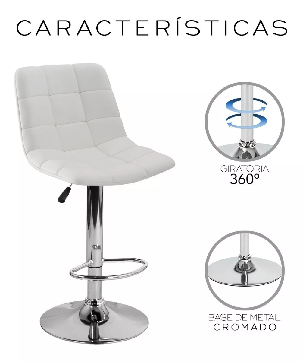 3pzs Bancos Con Respaldo Giratorios Para Barra Cocina Bar