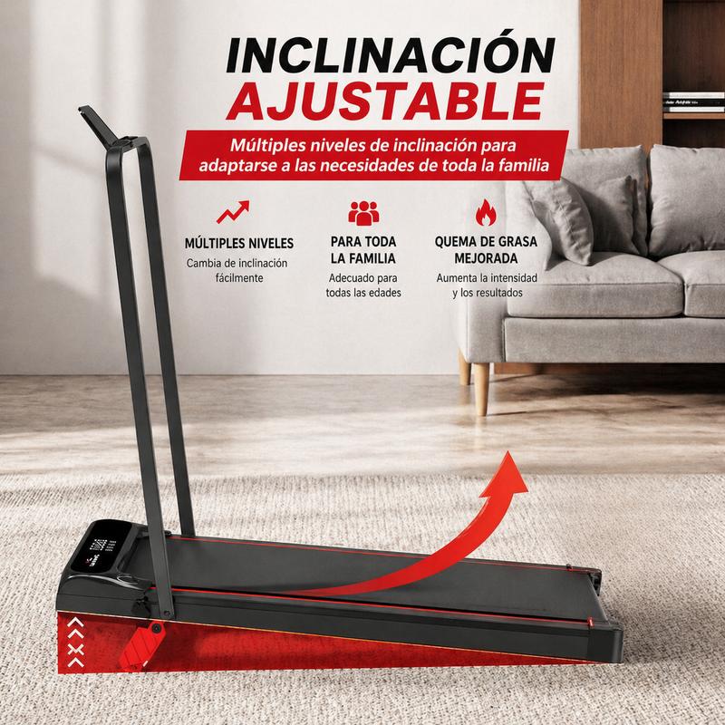 Cinta de Correr Plegable Northmarch 2.5HP, Silenciosa con Amortiguación y 6 Niveles de Inclinación, Máquina de Ejercicio para Casa Pequeña