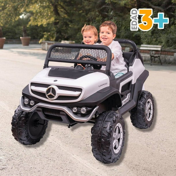 Montable Eléctrico Mercedes Benz Unimog Blanco
