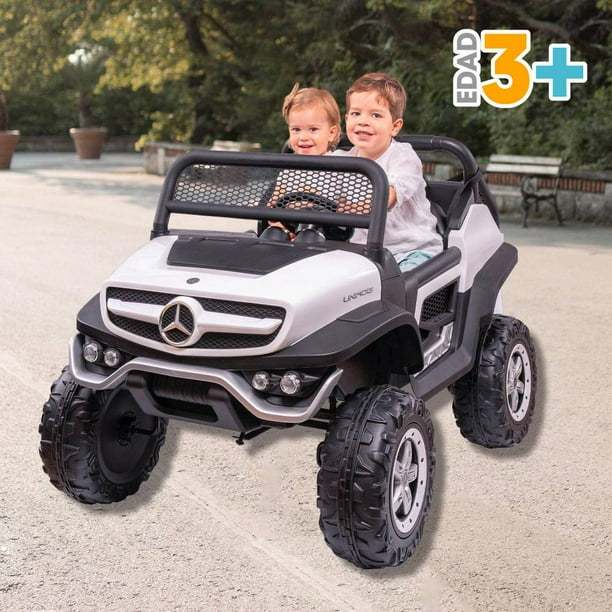 Montable Eléctrico Mercedes Benz Unimog Blanco