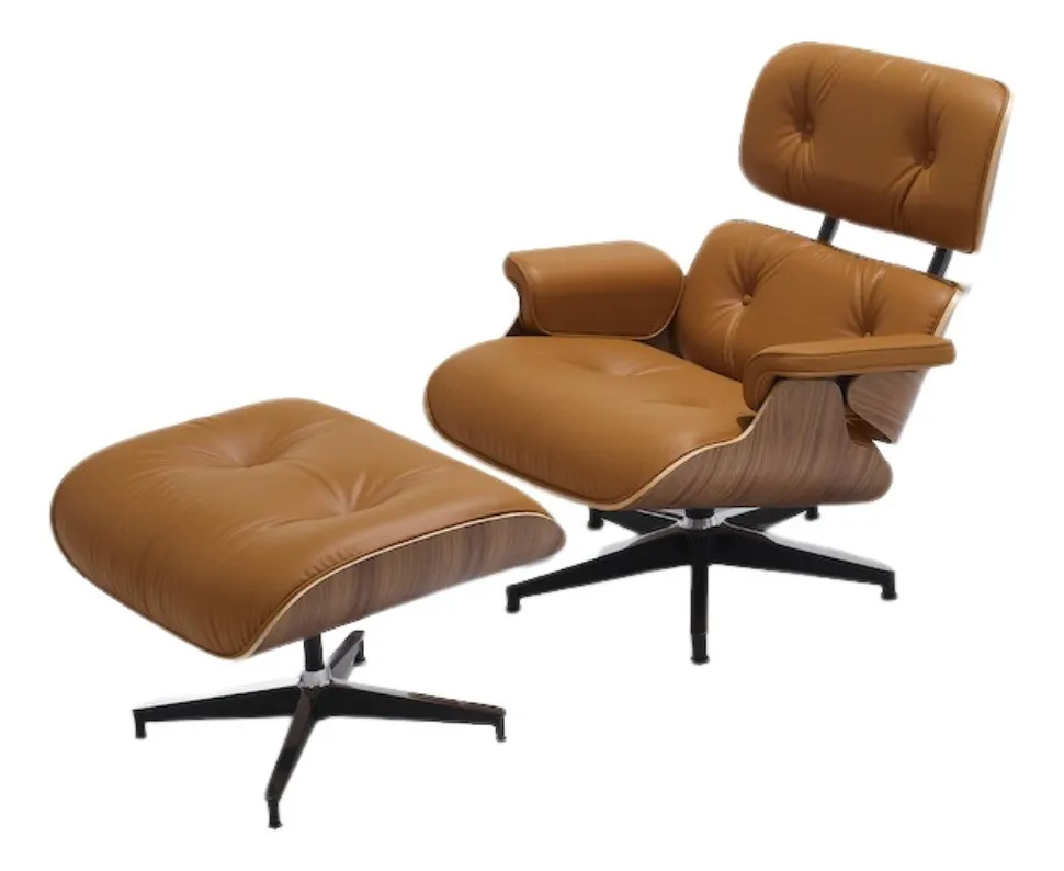 Sillón Giratorio Charles Modelo Eames Con Ottoma Lounge