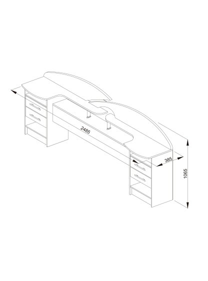 Cama Americana Elite 2 Plazas con Respaldo + Veladores