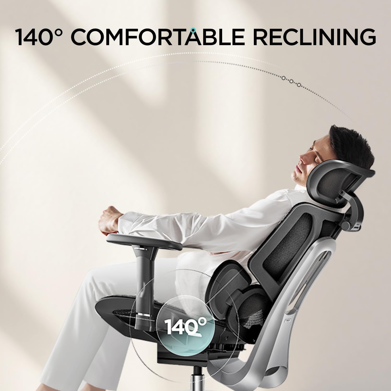 🪑Hbada E3 Air Silla de Oficina Ergonómica, Soporte Lumbar Dinámico de 3 Zonas, Reposacabezas Ajustable 3D, Reposabrazos 3D, Silla de Ordenador Giratoria