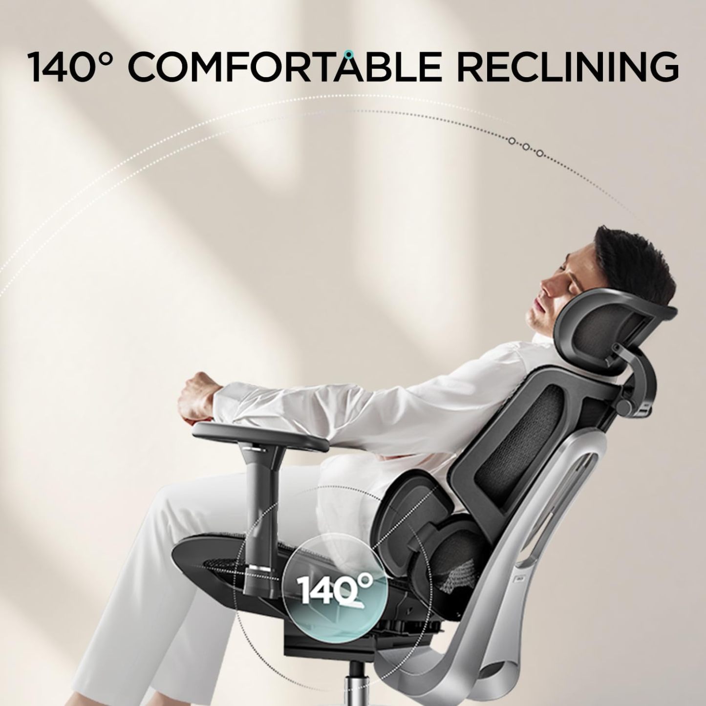 🪑Hbada E3 Air Silla de Oficina Ergonómica, Soporte Lumbar Dinámico de 3 Zonas, Reposacabezas Ajustable 3D, Reposabrazos 3D, Silla de Ordenador Giratoria