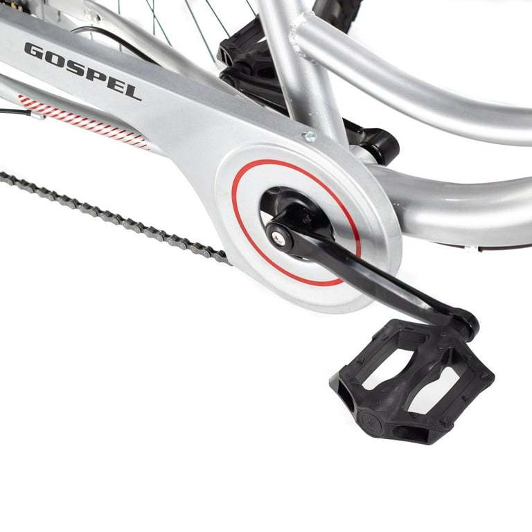 Bicicleta R26 7 Velocidades Tricicleta con Canasta Trasera Gospel PL7001-P