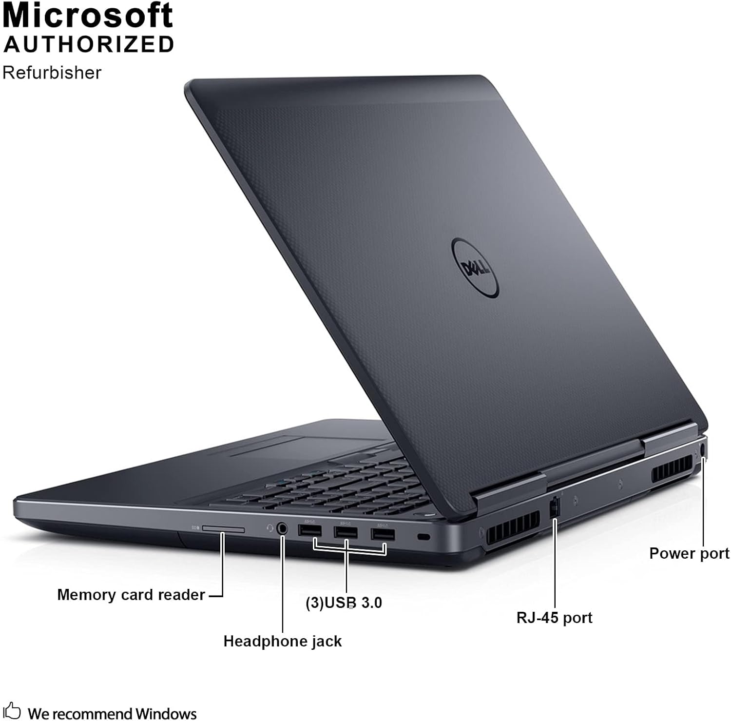 Dell Precision 7510 portátil de 15,6 pulgadas, Core de 2,7GHz, RAM de 16 GB, SSD de 512 GB, Windows 10 Pro 64bit, cámara web (Reacondicionado)