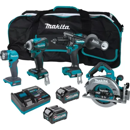 Makita GT400M1D1 40V max XGT 7-1/4" Sierra circular Kit combinado de 4 herramientas (2,5 Ah/4 Ah) Nuevo