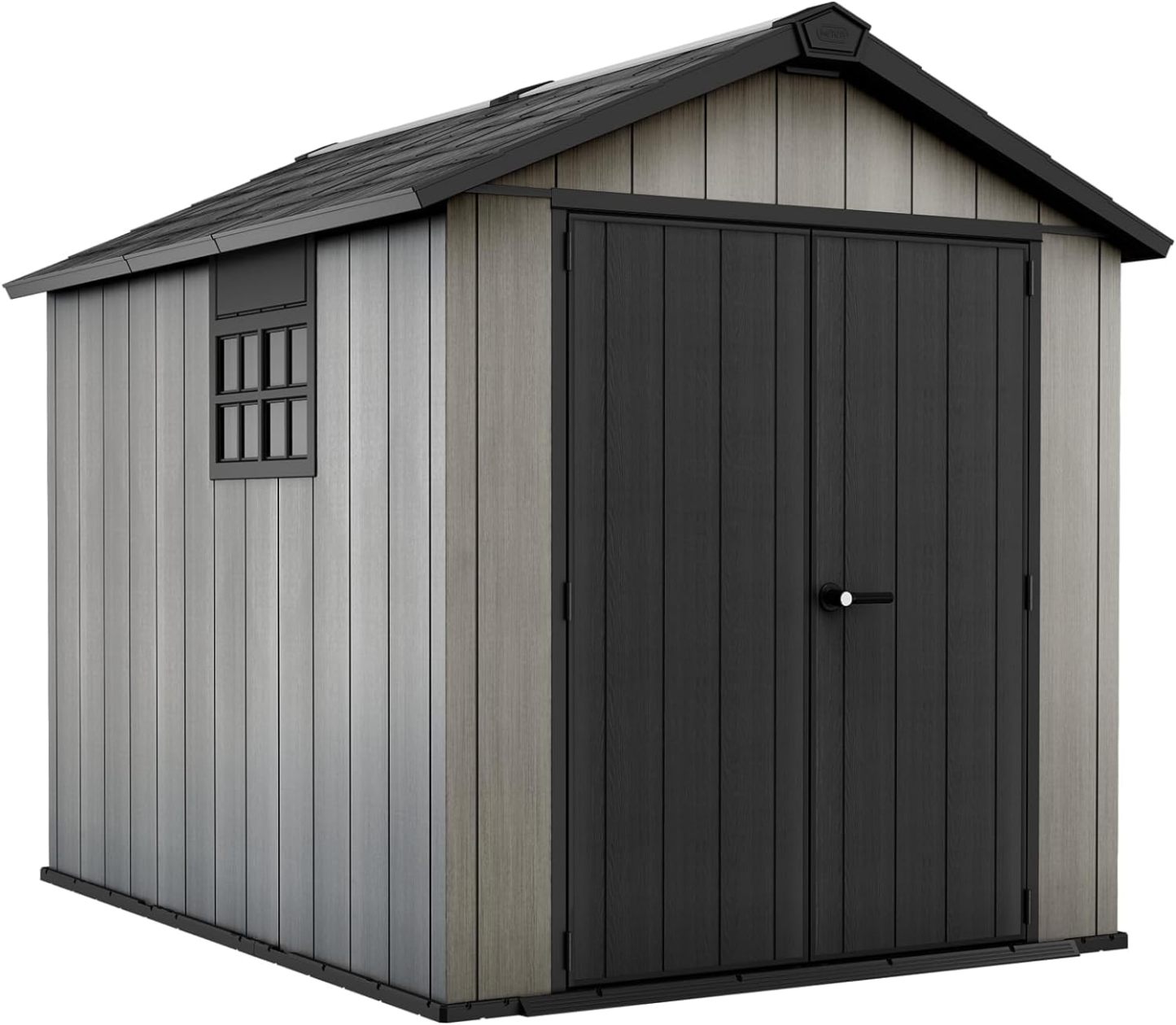 Keter Cobertizo de Almacenamiento, Oakland 759, Ideal para Jardin y Exteriores, Polipropileno, Gris