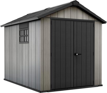 Keter Cobertizo de Almacenamiento, Oakland 759, Ideal para Jardin y Exteriores, Polipropileno, Gris