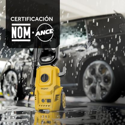 TRENT Hidrolavadora Electrica 1400w Alta Presion 1600 PSI 60 Hz Negro Y Amarillo