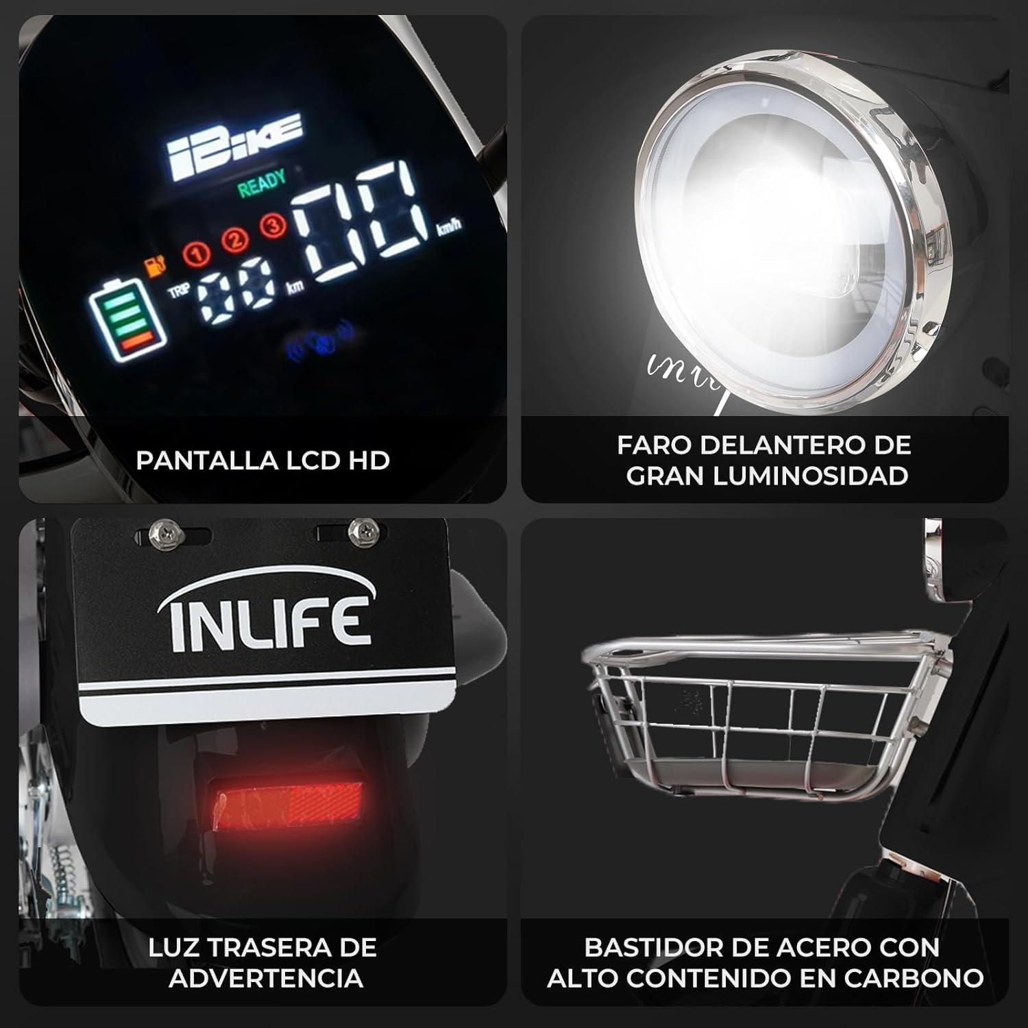 400W Bicicleta Eléctrica Potente, Bicicleta Electrica para Adultos de 40km/h, Rango de 60-70km Eike, Batería de Plomo de 48V/20Ah, Perfecto para Carreteras y Desplazamientos Diarios