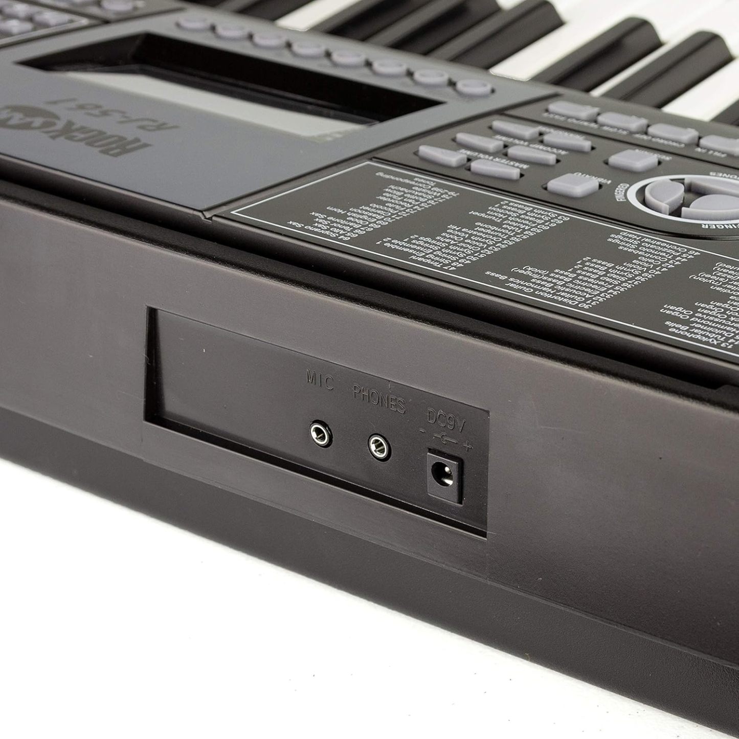 RockJam - Kit de piano con teclado de 61 teclas con banco para teclado, soporte para teclado, auriculares, pegatinas para notas de piano y lecciones de piano Simply