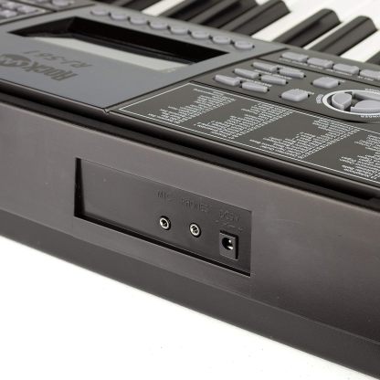 RockJam - Kit de piano con teclado de 61 teclas con banco para teclado, soporte para teclado, auriculares, pegatinas para notas de piano y lecciones de piano Simply
