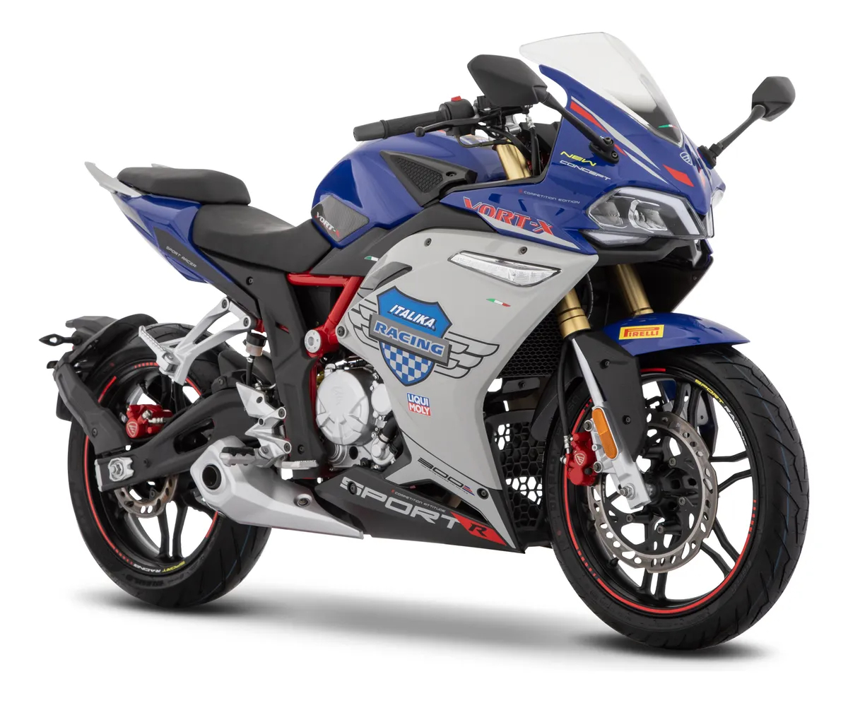 Motocicleta Italika Vort-x 300r Azul Con Gris