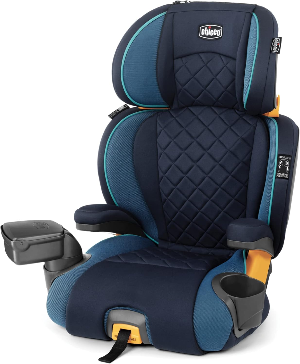 Chicco - KidFit Zip Air Plus 2 en 1 asiento elevador de posicionamiento para coche – Q Collection, negro/gris