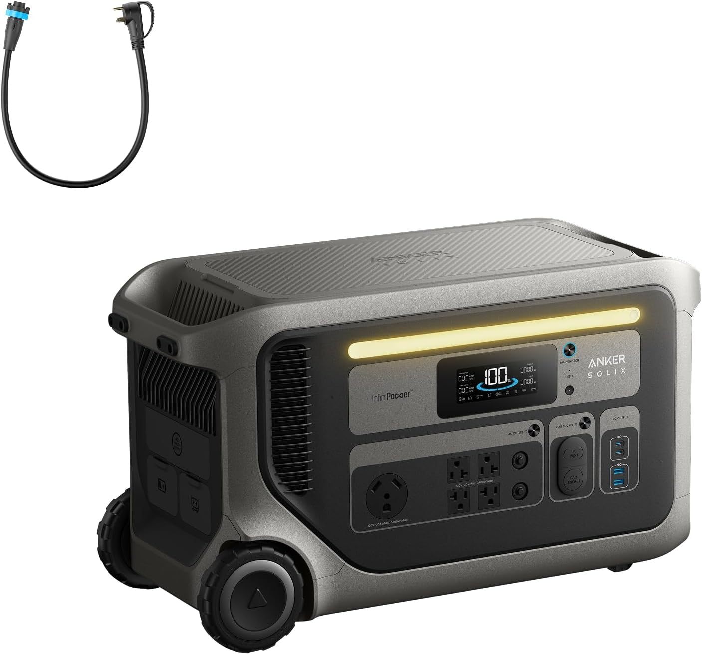 ⚡Anker SOLIX F3000 Estación de Energía Portátil 3072Wh 6000W, Expandible 24kWh, Solar para Hogar, Apagones y Camping