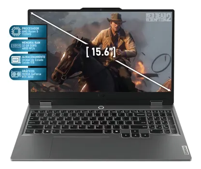 Laptop Gamer LENOVO LOQ NVIDIA GeForce RTX 3050 AMD Ryzen 5 32GB RAM 1TB SSD Windows 11 Home