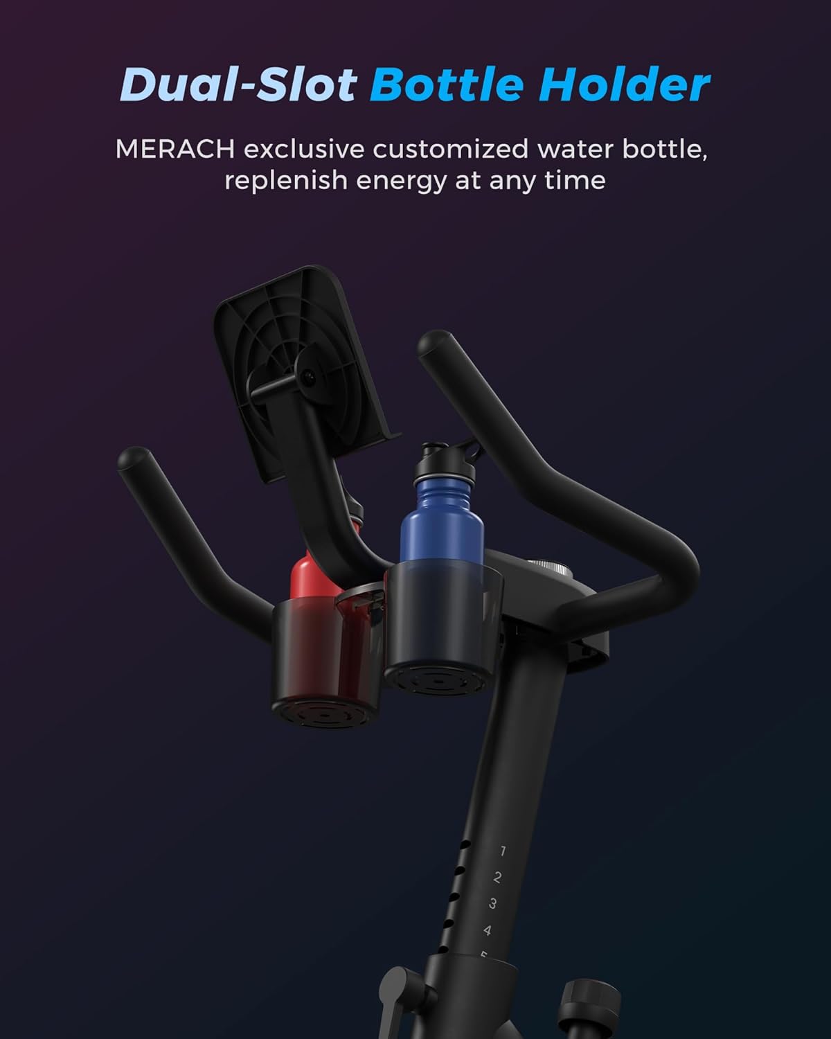 MERACH Bicicleta estática, pastillas de freno magnéticas/bicicleta estática con aplicación exclusiva, bicicleta de interior de bajo ruido, soporte de 270 lb
