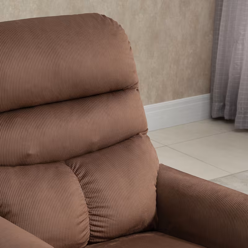 sillón de tv con asistencia eléctrica  , silla de masaje con función reclinable y calentamiento, silla de relajación con control remoto y bolsillo lateral, tela de poliéster   ajustable Detalles del producto 7