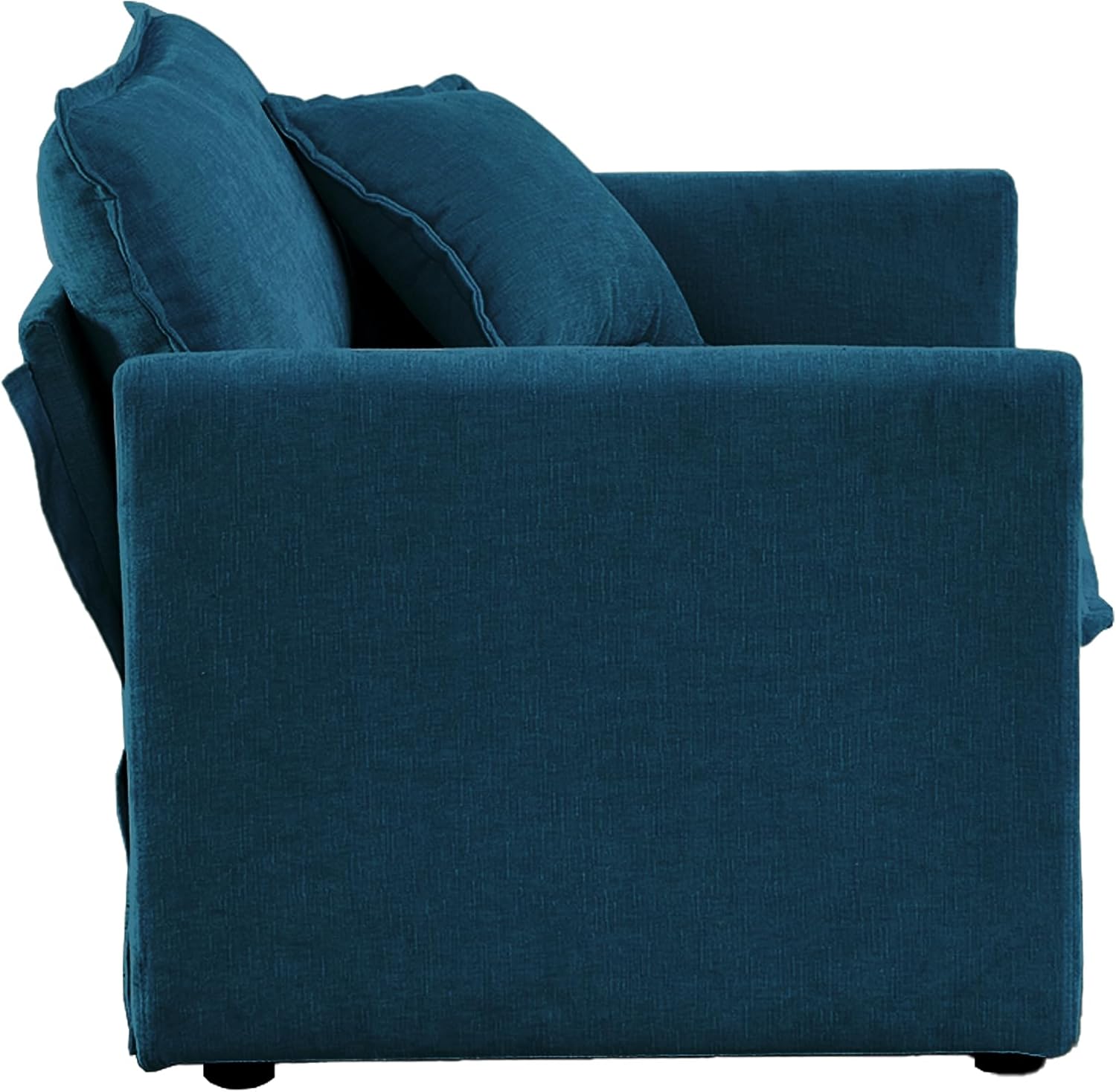 Neylory - Sofá de dos plazas con 2 almohadas para sala de estar, recámara, departamento, 2 plazas de felpilla para asiento profundo