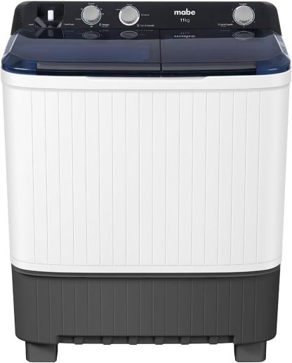Mabe LMDX1123HBAB0 Lavadora Semi-Automática, 11 kg, color blanco