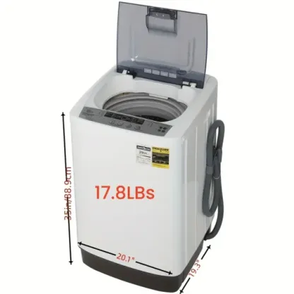 Lavadora Portátil, Capacidad de 13.5 libras/17.8 libras, Lavadora y Secadora Portátil de 1.8/2.4 pies cúbicos con bomba de drenaje, 10 programas y 8 niveles de agua para hogares y apartamentos