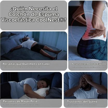Sweetnight CoolNest 🛌 Colchón Espuma Viscoelástica Gel Refrescante 14 Pulgadas, Soporte Ergo 5 Zonas, Alivia Presión, Dureza Media, Certificado